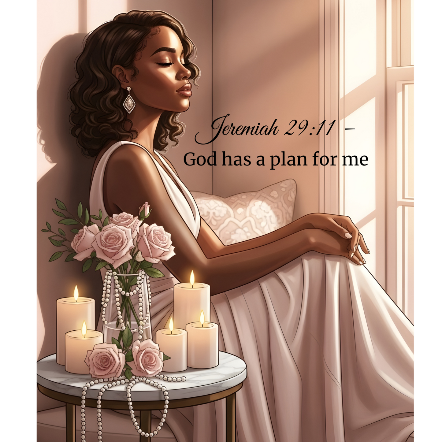 Christian Printable Wall Art – Jeremiah 29:11 Scripture – God Has a Plan Quote – Bible Verse Digital Print for Home or Office Decor