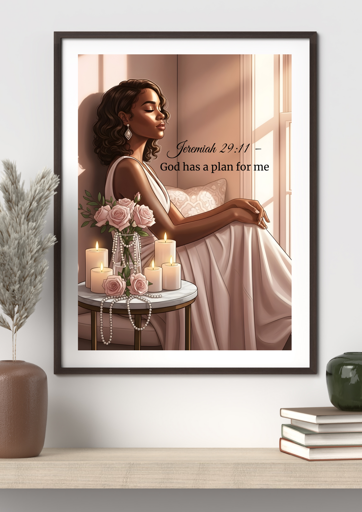 Christian Printable Wall Art – Jeremiah 29:11 Scripture – God Has a Plan Quote – Bible Verse Digital Print for Home or Office Decor