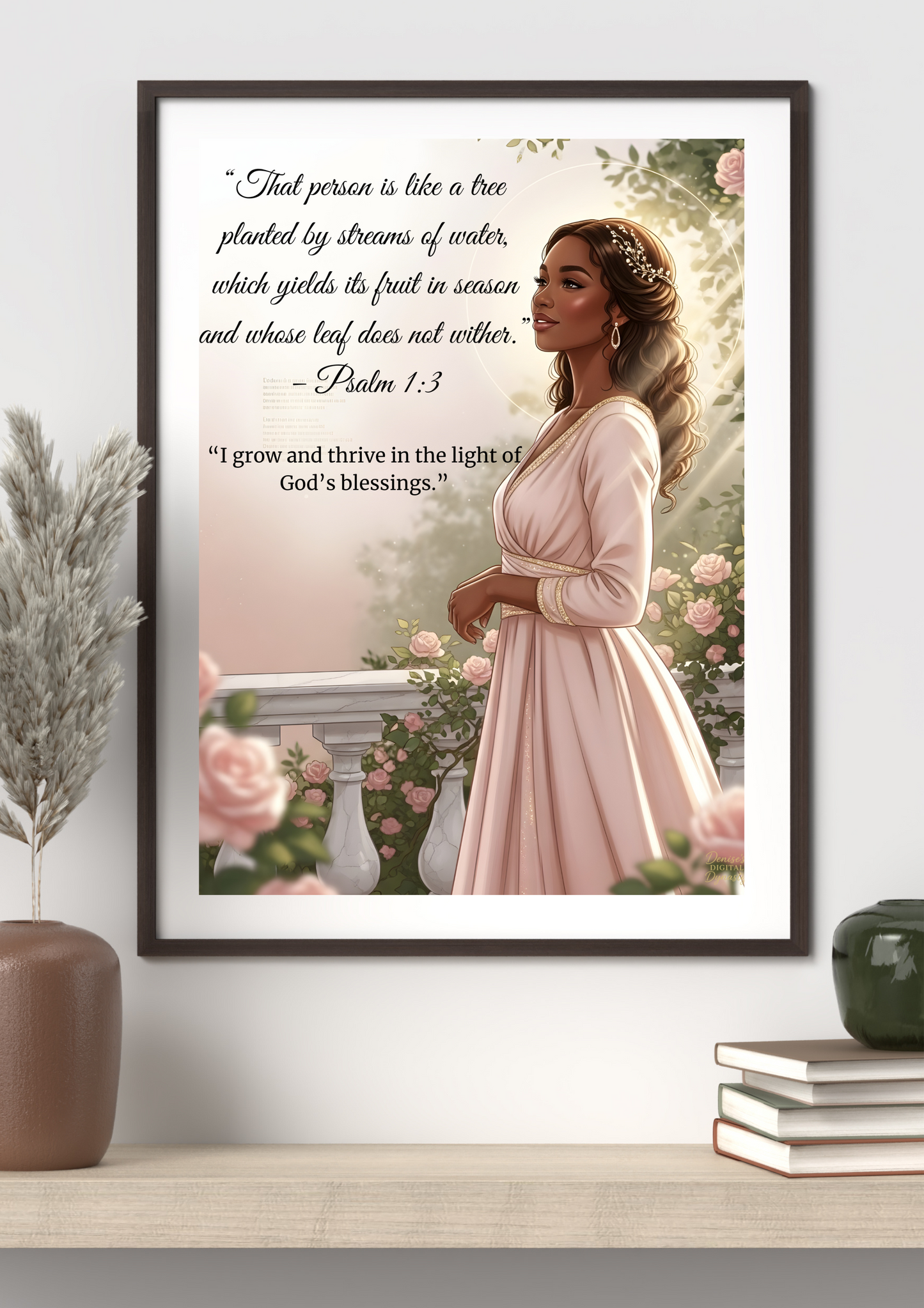 Psalm 1:3 Wall Art – Inspirational Christian Digital Print – Grow & Thrive