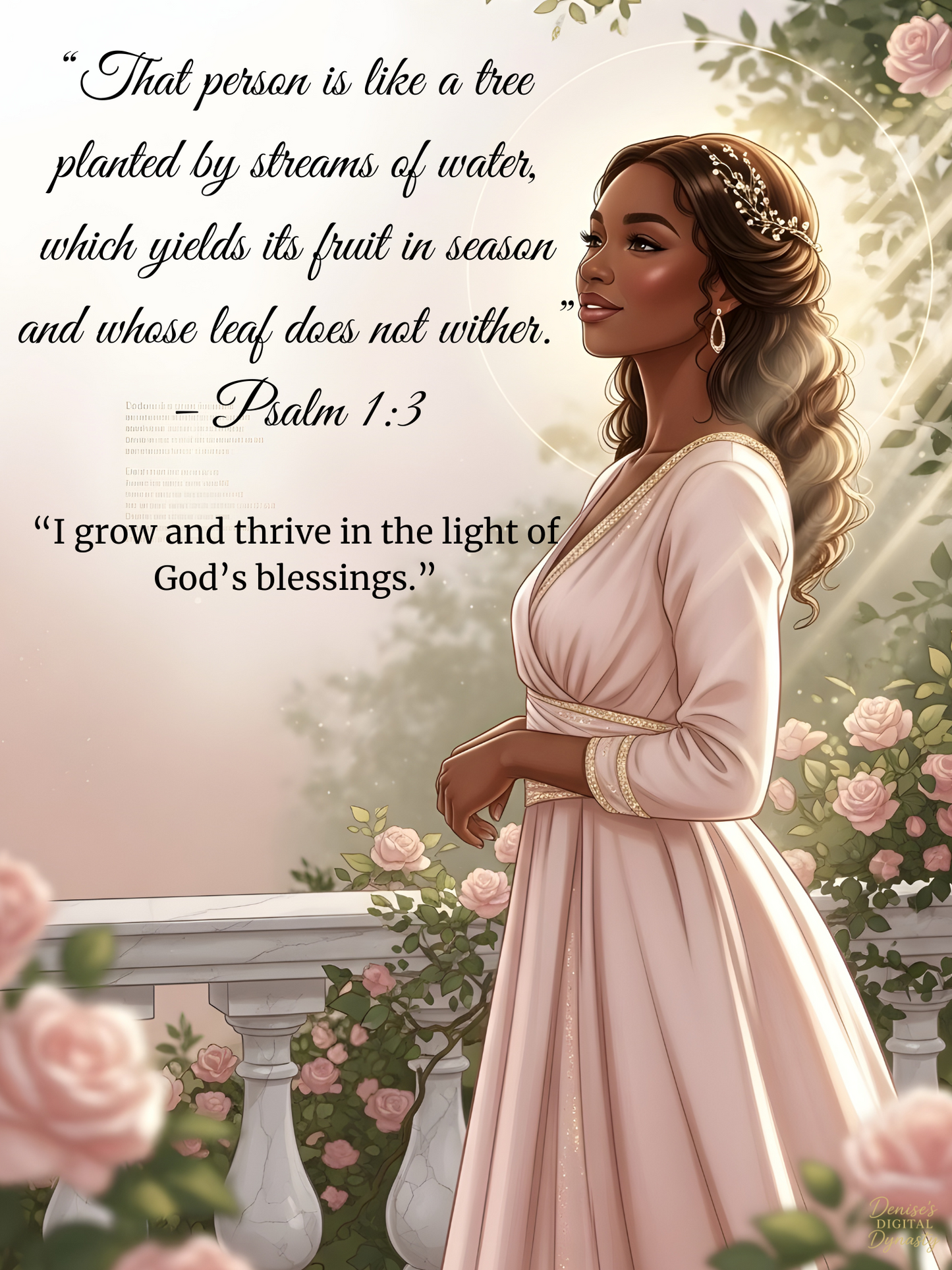 Psalm 1:3 Wall Art – Inspirational Christian Digital Print – Grow & Thrive