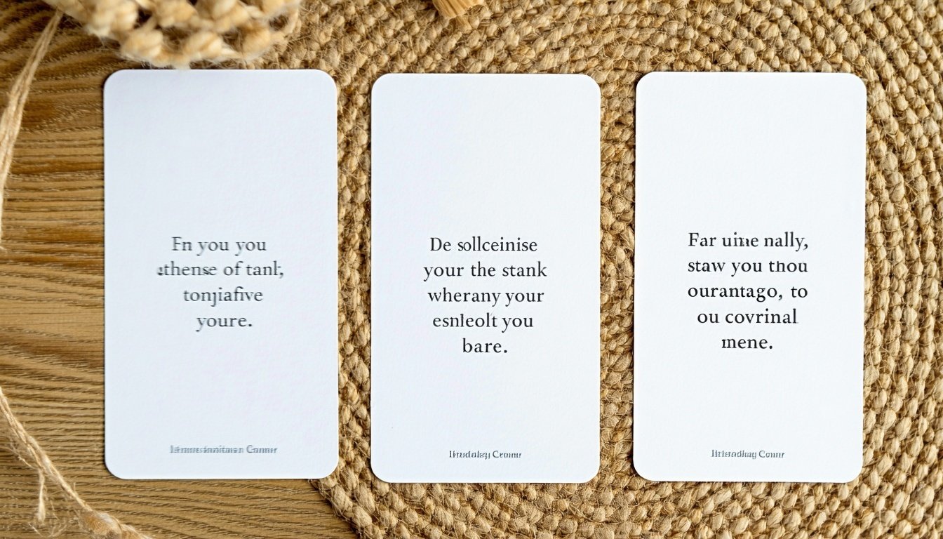 Affirmation cards with motivational quotes
